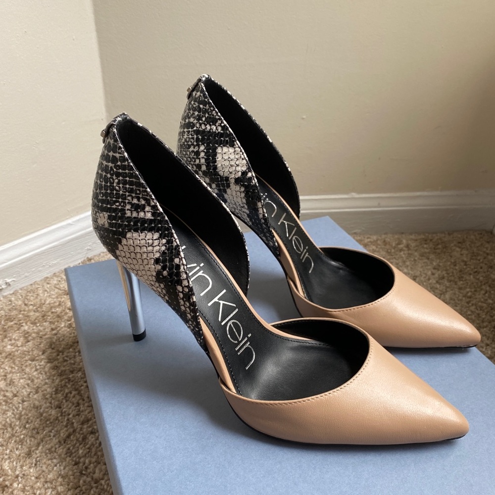 Calvin Klein Leather Snake Heels
